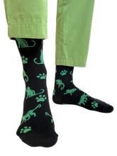 Purrfectly Black Socks